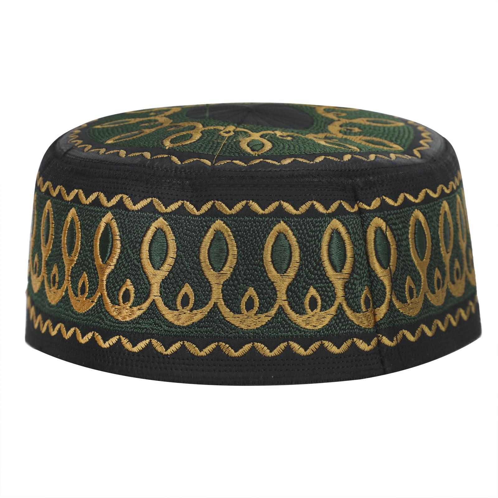 Men's Muslim Prayer Kufi Hat - Embroidered Islamic Skull Cap for Prayer & Daily Wear - Traditional Kufi, Takke, Kofia Topi for Men & Boys - Perfect for Mosque, Home Worship & Cultural Events