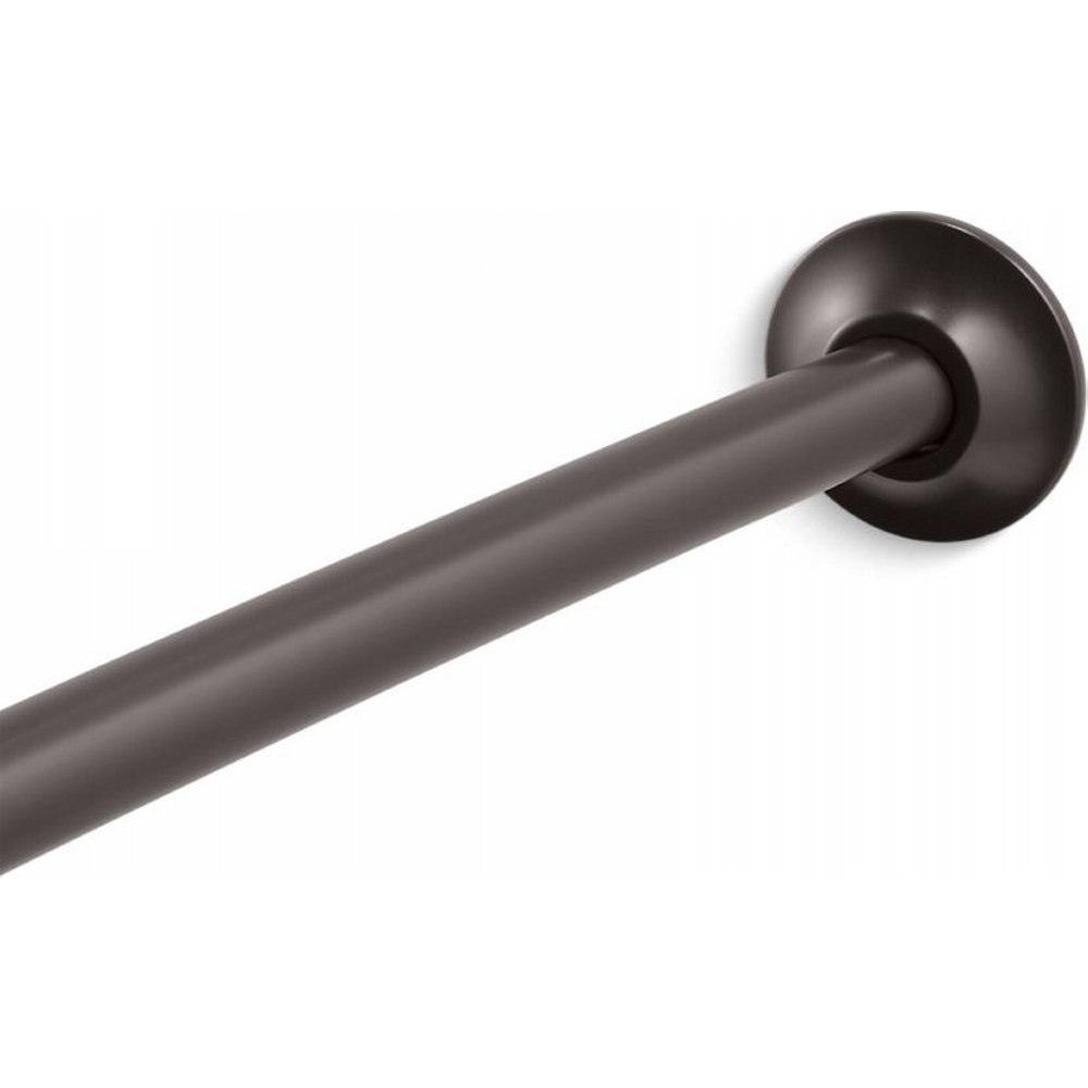 Kohler Expanse(R) Curved Shower Rod - Oil-Rubbed Bronze Transitional Design Shower Curtain Rod for Bathroom Upgrade - Perfect for Small Bathrooms & Luxurious Spa Experience