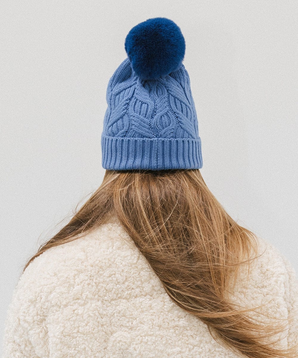Ida Cable Knit Beanie Hat for Women & Men - Soft Winter Warm Knitted Cap - Perfect for Skiing, Snowboarding & Outdoor Activities