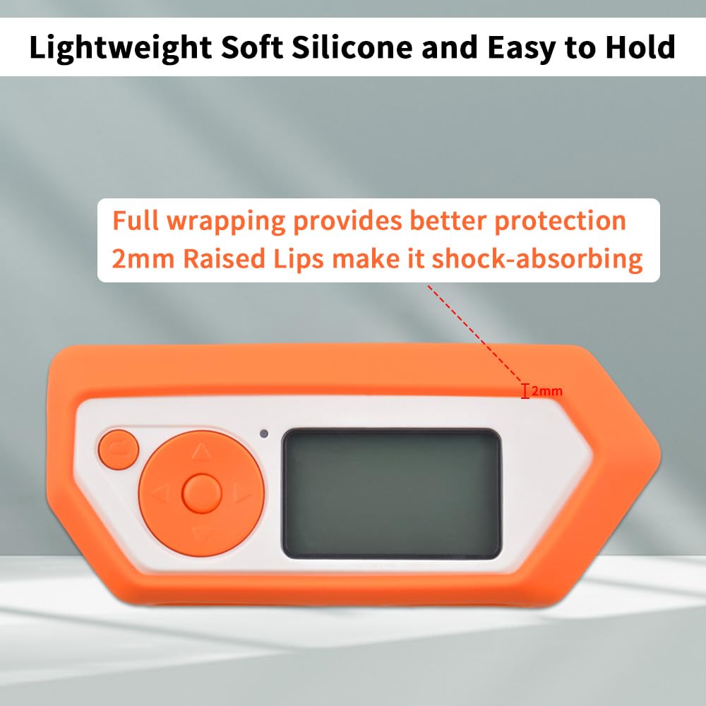 NewHail 2-Pack Soft Silicone Protective Case Cover for Flipper Zero (Orange & White) - Durable Shockproof Cover for Hacking Device, Perfect for Coding, Penetration Testing & DIY Projects