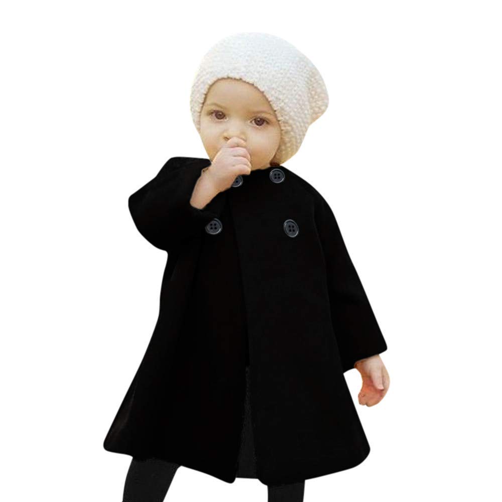 Baby Girls' Spring & Fall Coats - Cute Button Jacket & Cloak Outerwear for Toddlers | Perfect for Playdates, Preschool & Outdoor Adventures