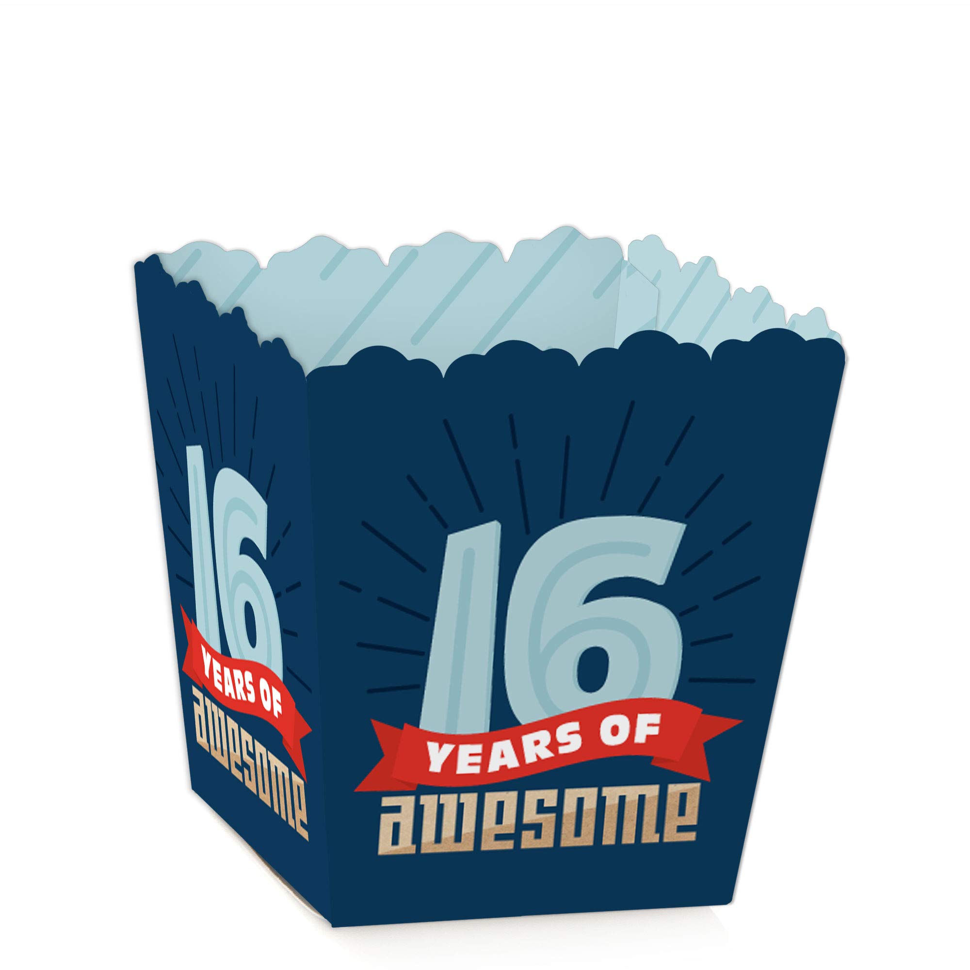 16th Birthday Party Favor Boxes - Set of 12 for Sweet Sixteen