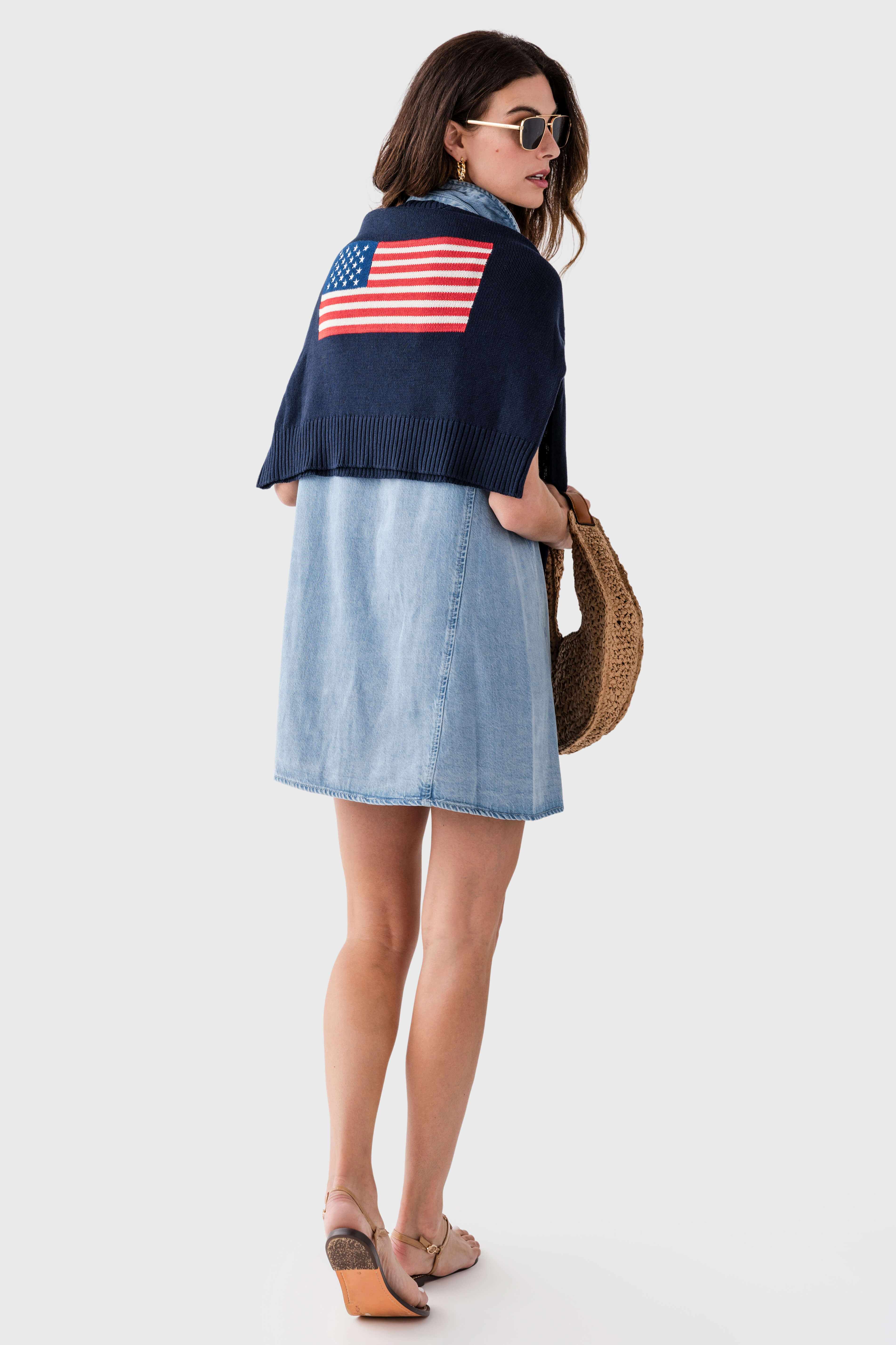 Z Supply Sienna Patriot Sweater - Cozy Knit Pullover for Women | American Flag Design | Perfect for Casual Wear, Fall Outfits & Holiday Gatherings