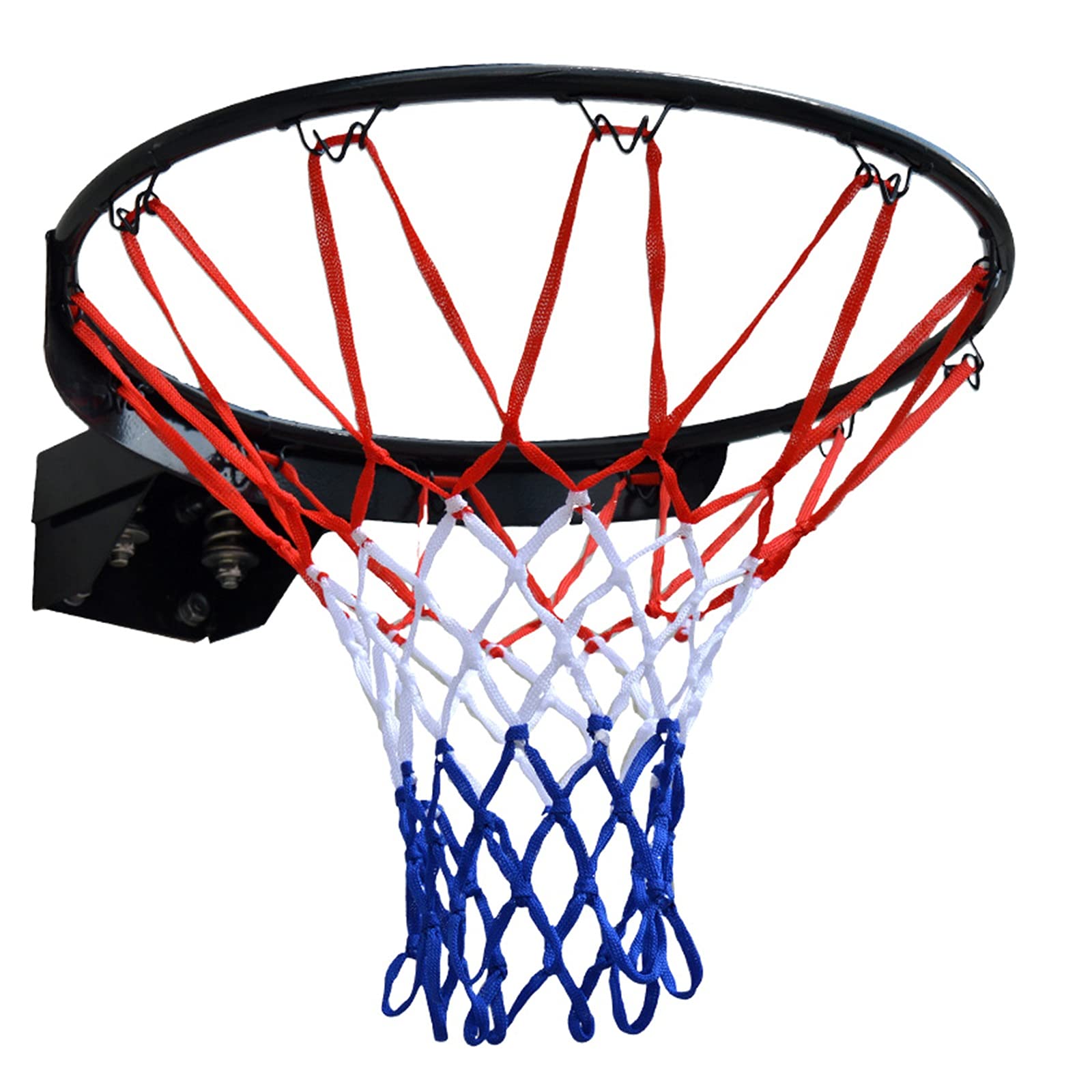 Wall-Mounted Basketball Hoop - 18in Steel Backboard for Kids & Adults - Outdoor Basketball Rim with Adjustable Height - Perfect for Driveway, Backyard & Gym Training (Black)