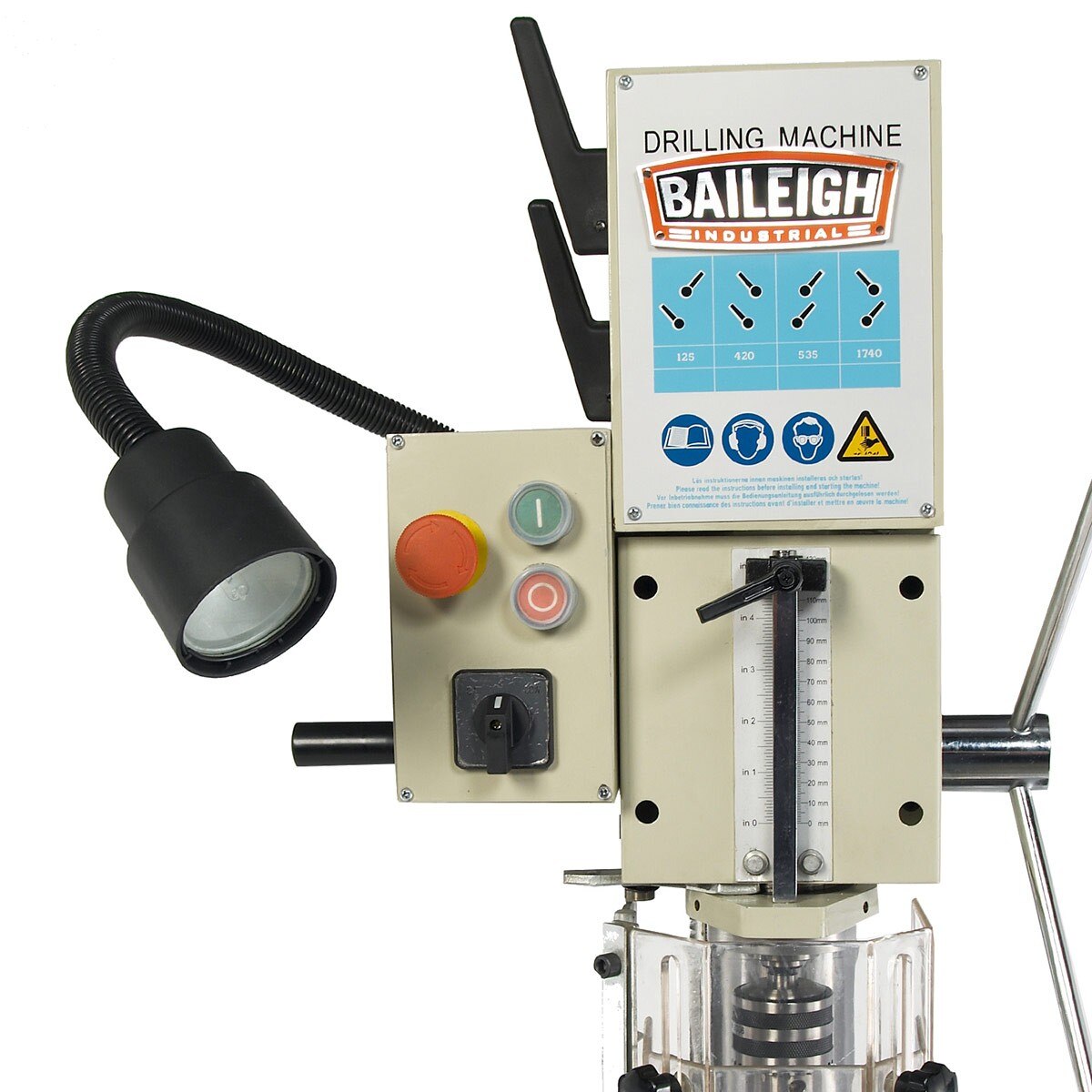 Baileigh Industrial BA9 1002827 Heavy Duty Gear Driven Drill Press DP 1000G - Perfect for Metalworking, Woodworking & DIY Projects