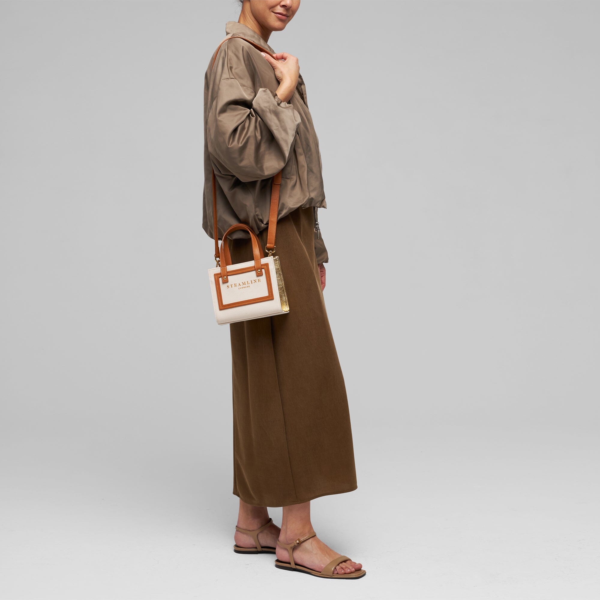 The Navigator Nut Micro Tote - Premium Vegan Leather Crossbody Bag for Women | Perfect for Work, Travel & Everyday Use