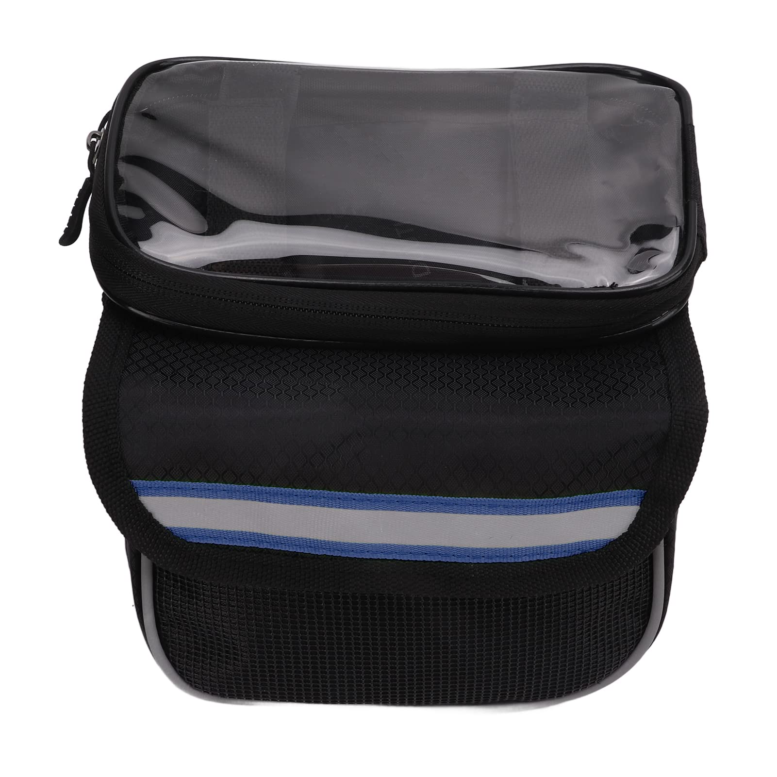Bike Phone Holder & Frame Bag - Waterproof Transparent Pouch with Dual Zipper for 4.8-5.7 Inch Smartphones - Perfect for Cycling, Commuting & Outdoor Adventures