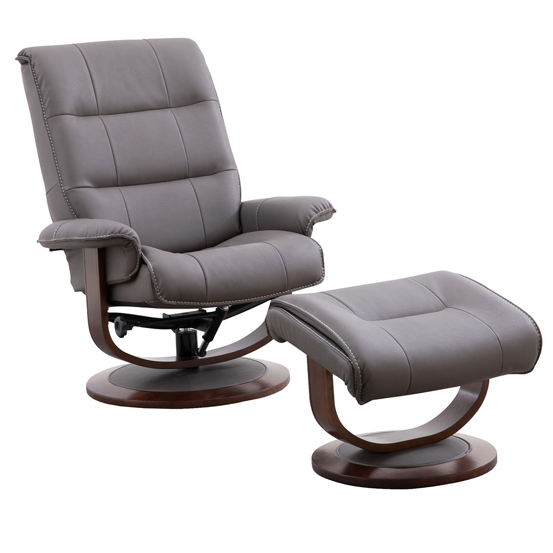Montclair Manual Swivel Recliner with Ottoman - Comfortable Lounge Chair for Living Room, Bedroom, Home Theater - Perfect for Relaxing, Reading & Napping
