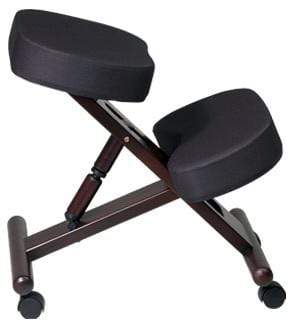 Office Star Work Smart Wood Finish Kneeling Chair [KCW778] - Ergonomic Posture Support for Home & Office Workspaces