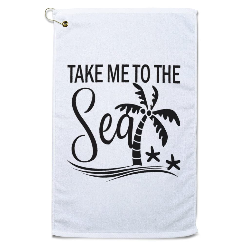 Premium Cotton Golf Towel - Soft & Absorbent for Golf, Beach, Riverbanks & Outdoor Activities | Stylish Printed Design for Sports & Travel Accessories