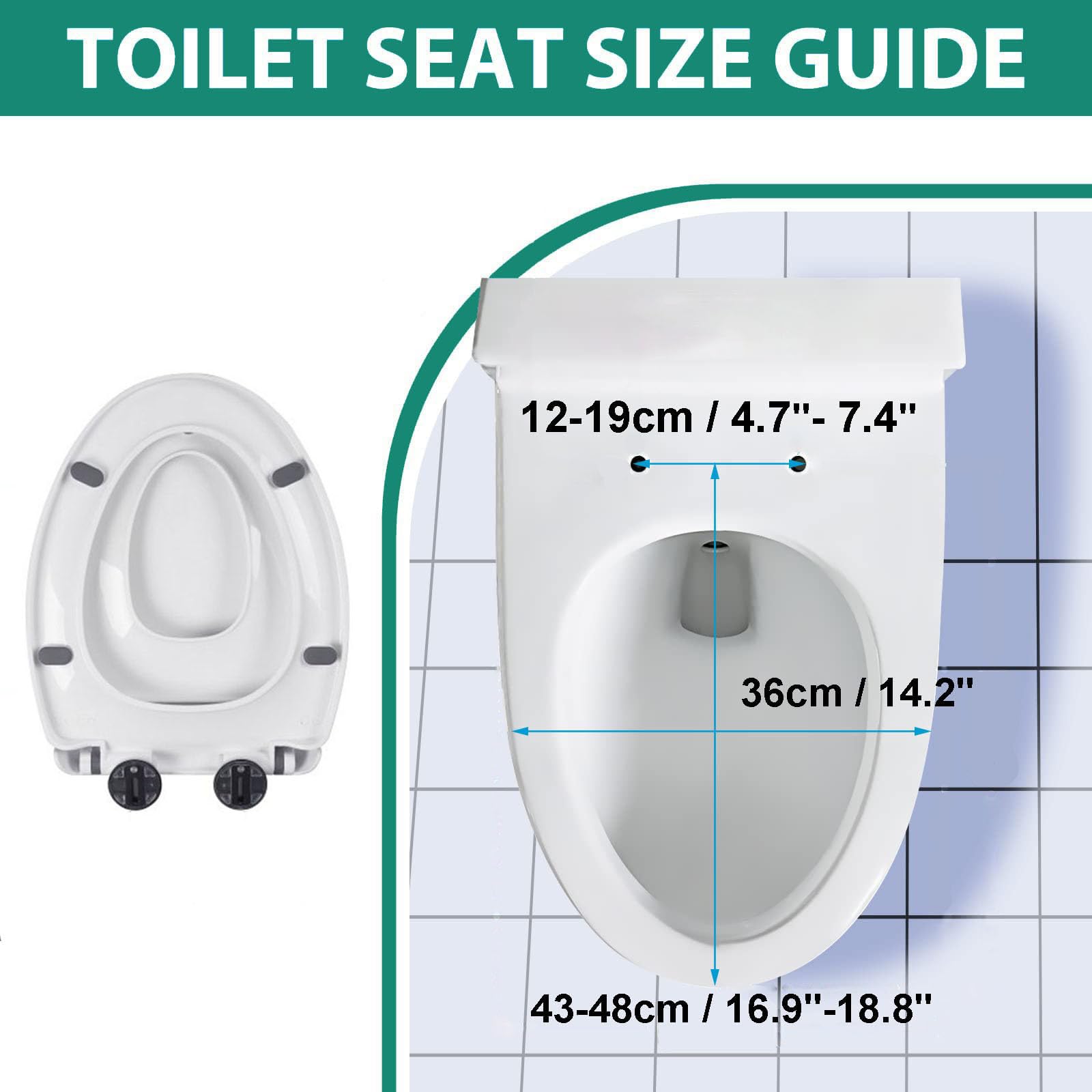 Soft Close Elongated Toilet Seat with Built-in Toddler Seat - Magnetic Adsorption Potty Training Seat for Kids & Adults - Quiet Slow Close, Easy to Clean (Model 9003) - Perfect for Family Bathrooms and Child Potty Training