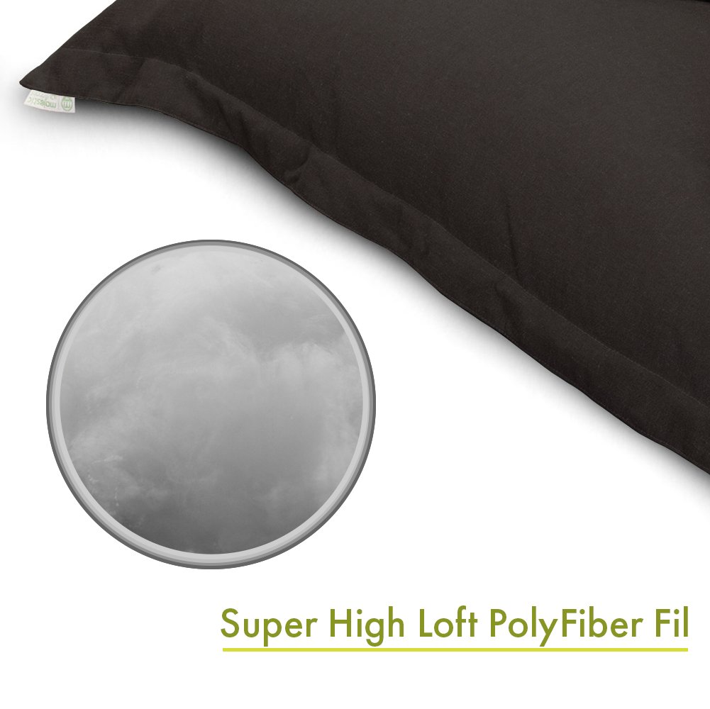 Majestic Home Goods Villa Floor Pillow - Soft & Comfortable Storm Gray Cushion for Living Room, Bedroom, Yoga & Meditation