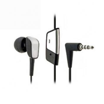Single Mono 3.5mm Wired Earbud Headset with Microphone - Hands-Free Headphone for Verizon BlackBerry Priv, Google Pixel, Pixel XL & HTC 10 [Black] - Perfect for Calls, Gaming & Office Work