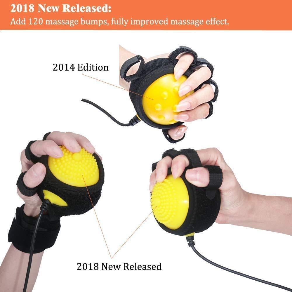 Electric Hand Massager for Stroke & Hemiplegia Recovery - Finger Rehabilitation Therapy Device with Infrared Heat - 110V/220V Passive Training Equipment for Home Physical Therapy & Pain Relief