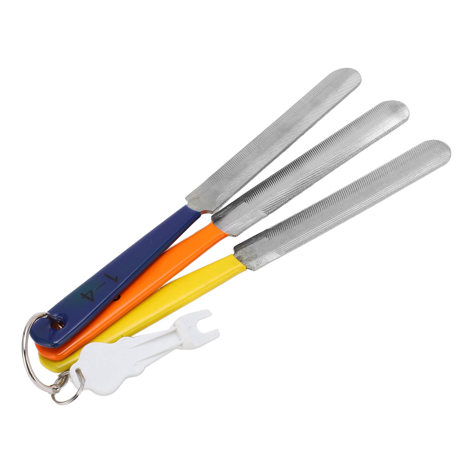 3-Piece Guitar Nut Slotting Files Set - Stainless Steel Guitar Nut & Bridge Files for Guitar Repair - Portable & Durable Guitar Maintenance Tools - Perfect for Luthiers, Musicians & DIY Guitar Repair at Home or Studio