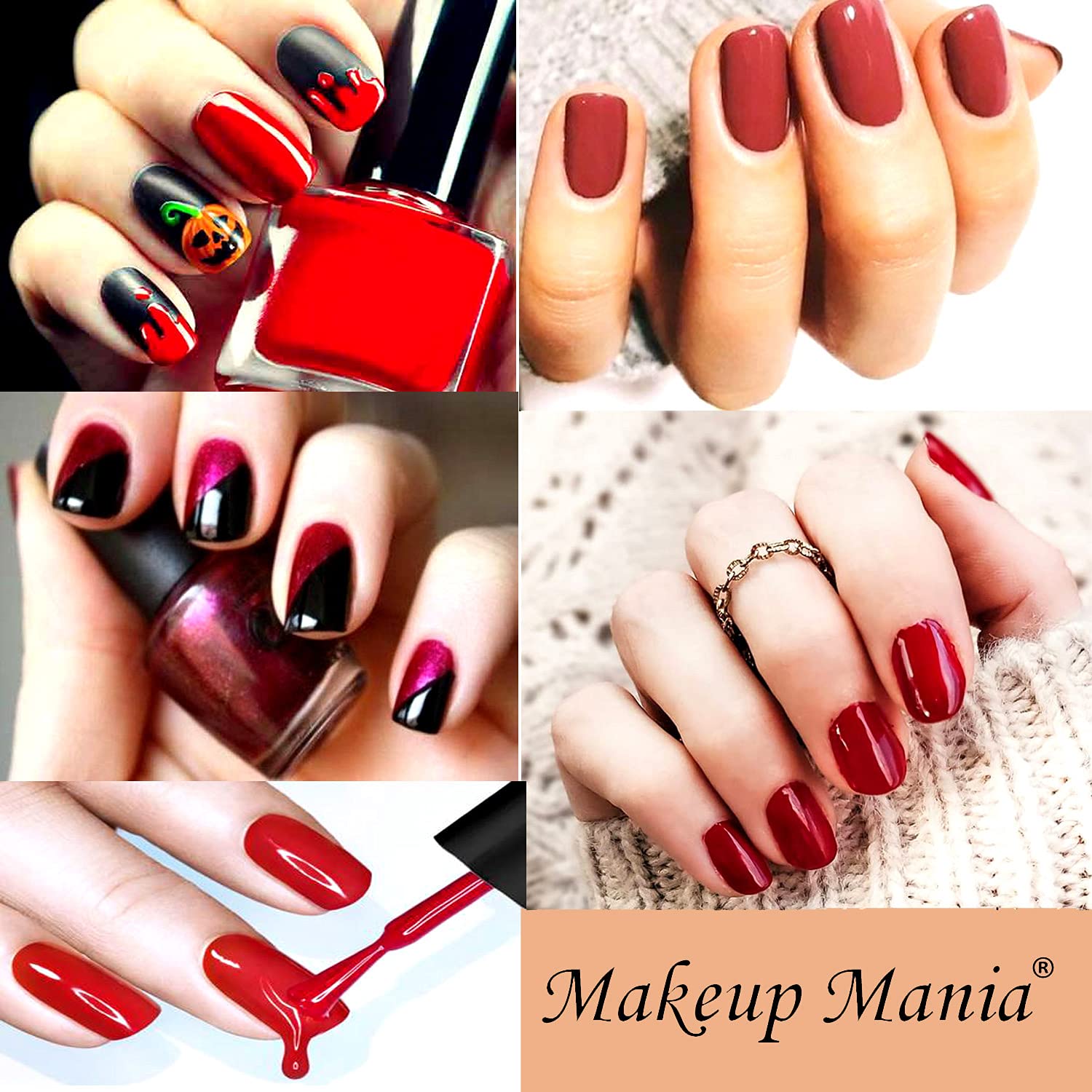 Makeup Mania Velvet Matte Nail Polish Set - 4 Pcs Multicolor Nail Paint Combo (12ml Each) | Long-Lasting Nail Polish for Parties, Weddings & Everyday Wear | Set #21