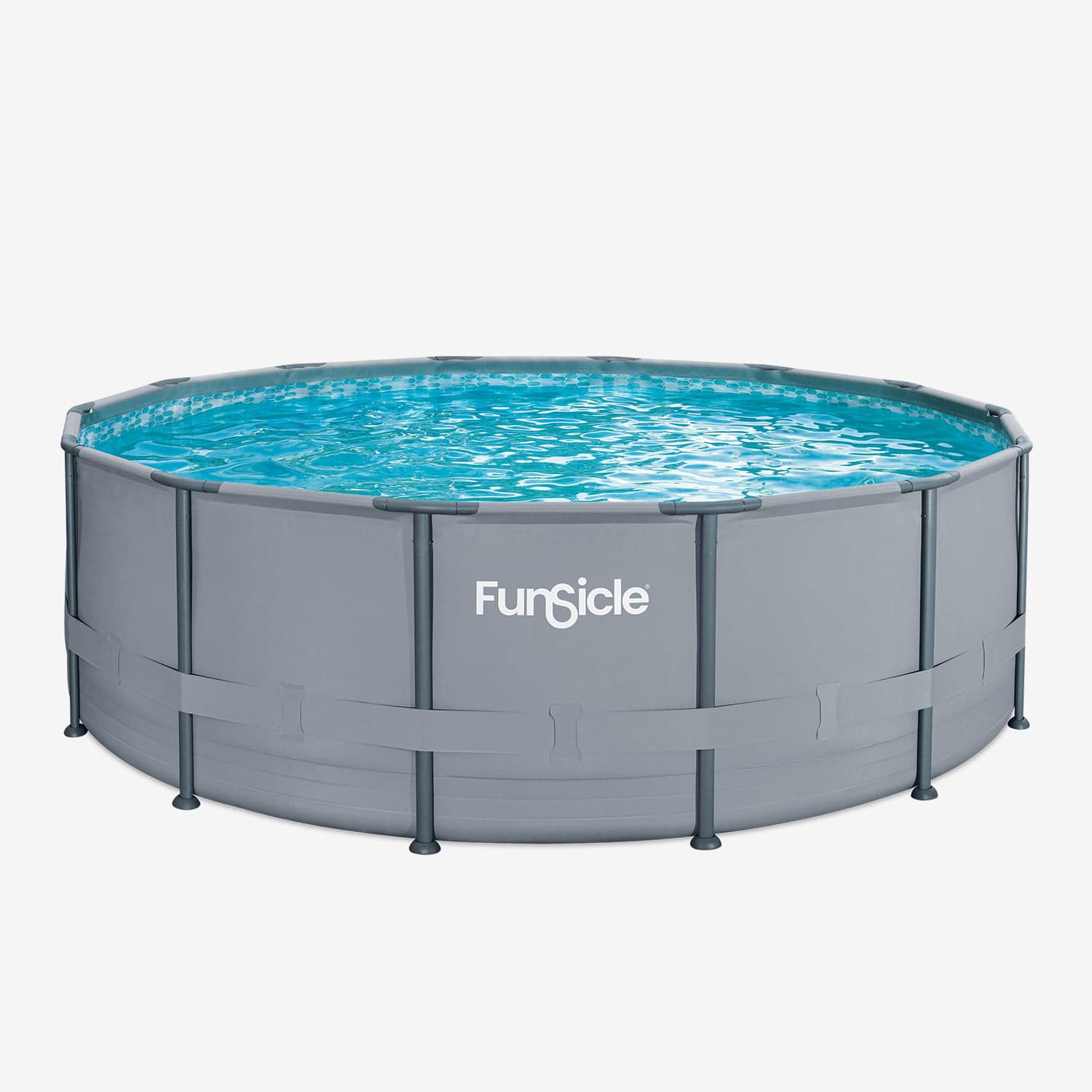 Funsicle 14 ft Oasis Inflatable Pool - Large Family Size Round Above Ground Swimming Pool for Backyard, Garden, and Outdoor Fun - Perfect for Summer Parties, Kids Play, and Relaxation