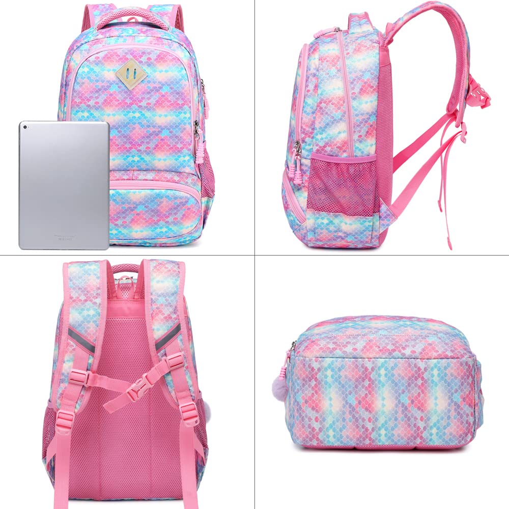 Cute Unicorn Backpack for Girls - Water Resistant School Bookbag Set for Elementary Kids | Perfect for School, Travel & Daily Use