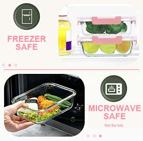 30-Piece Glass Food Storage Containers Set with Snap-Lock Lids - Airtight Meal Prep & Lunch Containers for Microwave, Oven, Freezer & Dishwasher Safe (Pink) - Perfect for Meal Prepping, Leftovers & Office Lunches