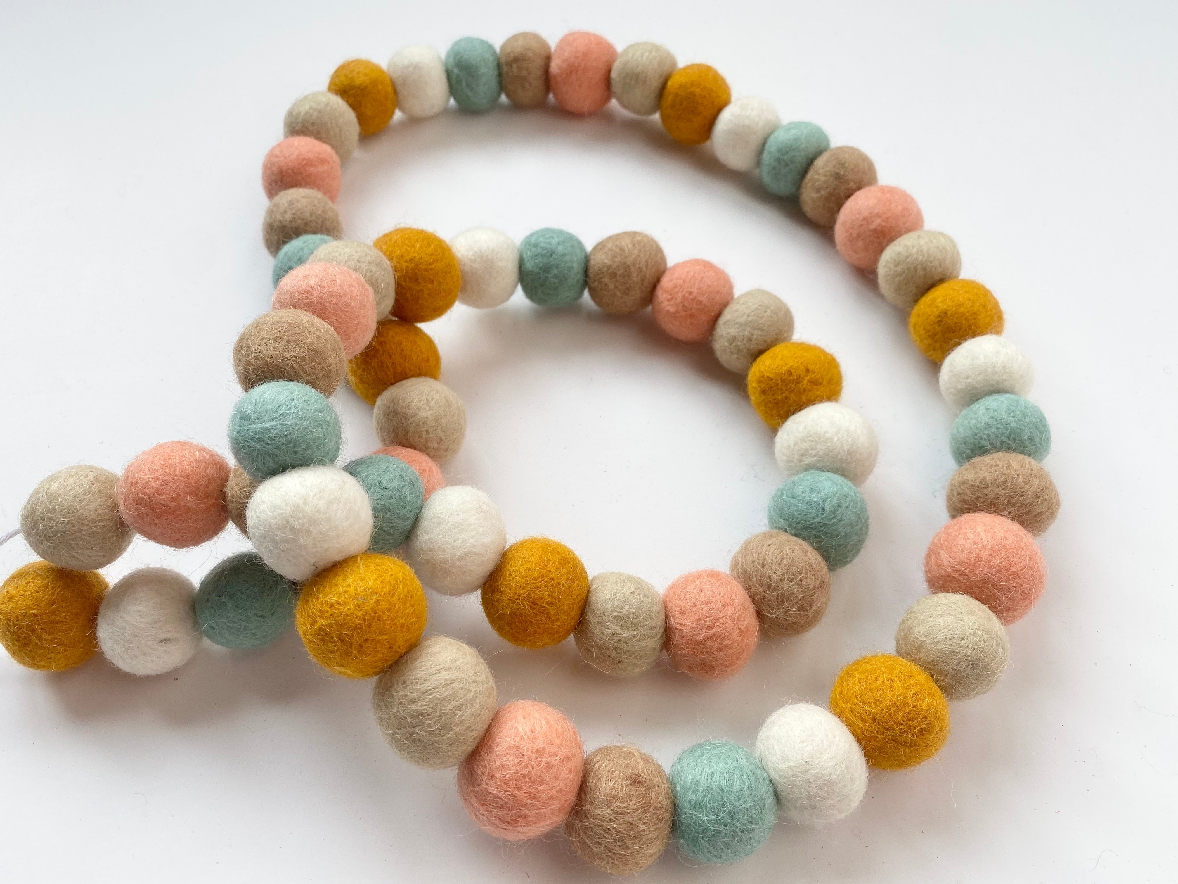 Gender Neutral Felt Ball Garland for Baby Showers - Perfect Nursery Decor & Gender Reveal Party Decoration