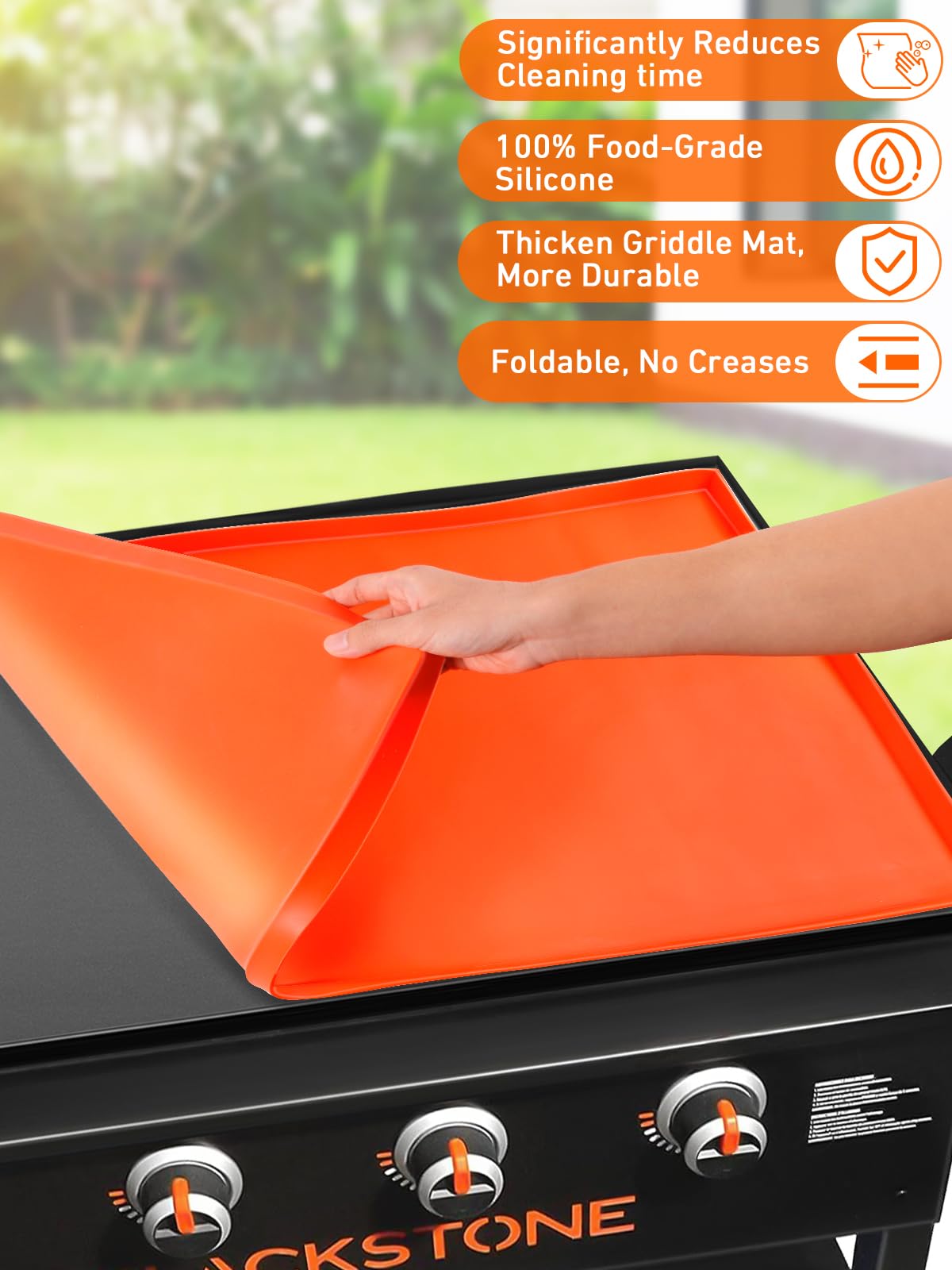 **Upgraded Silicone Griddle Mat for 36