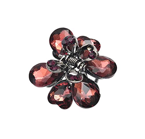 2 Pcs Rhinestone Hair Claw Clips - Small Jaw Clips with Bling for Women & Girls, Butterfly Design Hair Clamp - Perfect for Parties, Weddings, and Everyday Styling