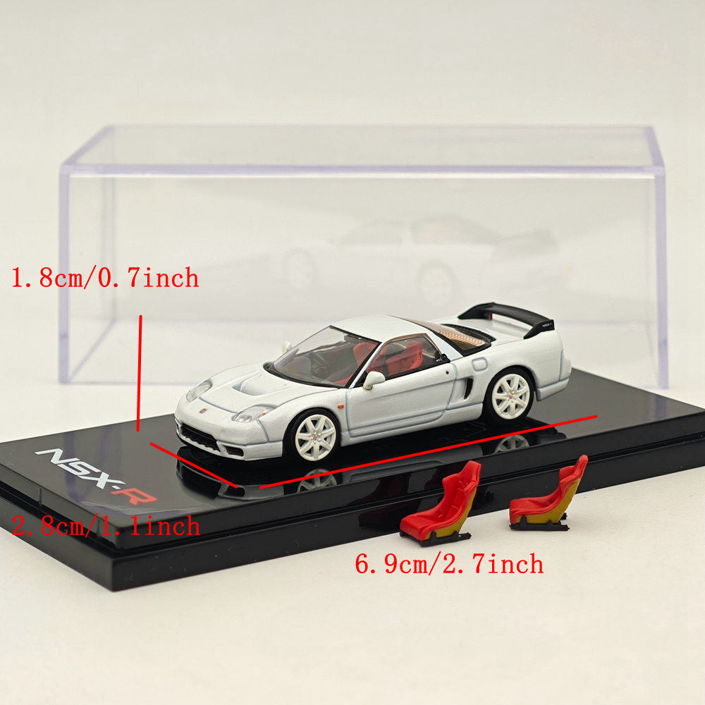 1:64 Scale Honda NSX R (NA2) Diecast Model Car - White Limited Edition with Genuine Seats | Japanese Hobby Collectible for Display, Racing Enthusiasts & Car Lovers