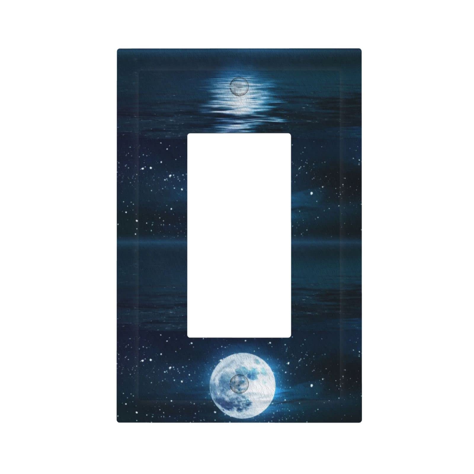 Night Sky Printing Wall Plate Decorative Switch Plate Outlet Cover (3x5 Inch) - Celestial Themed Electrical Cover for Bedroom, Living Room & Nursery Decor