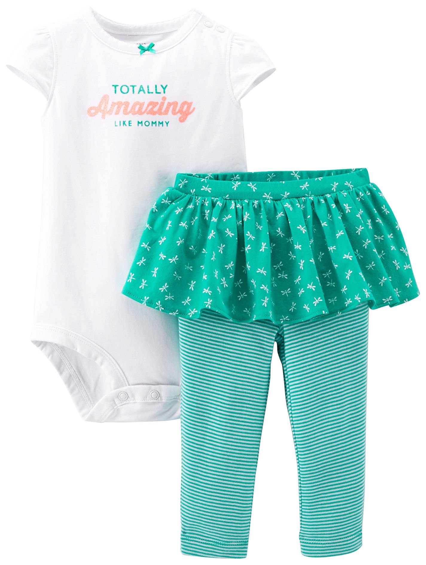 Carters Baby Girls 2-Piece Tutu Layette Set - Turquoise | Soft Cotton Outfit for Newborns & Infants | Perfect for Photo Shoots, Birthday Parties & Special Occasions