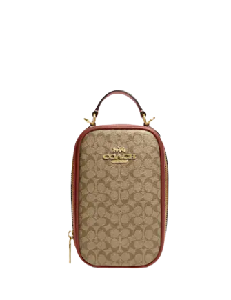 Coach Eva Phone Crossbody Bag in Colorblock Signature Canvas - Stylish & Compact for Everyday Use, Travel, and On-the-Go Essentials