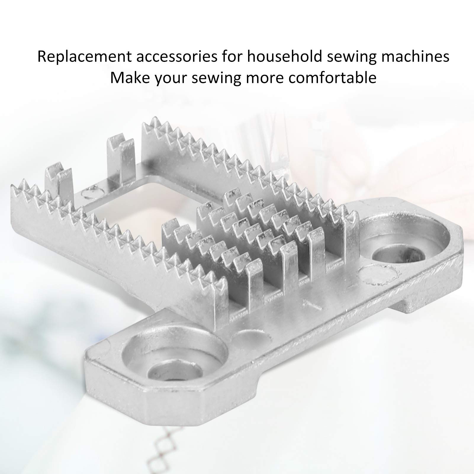 2PCS Heavy Duty Metal Sewing Machine Feed Dog Teeth - Sharp Replacement Parts for Singer 4423, 5532 & 44S - Perfect for Quilting, Denim Sewing & Heavy Fabrics