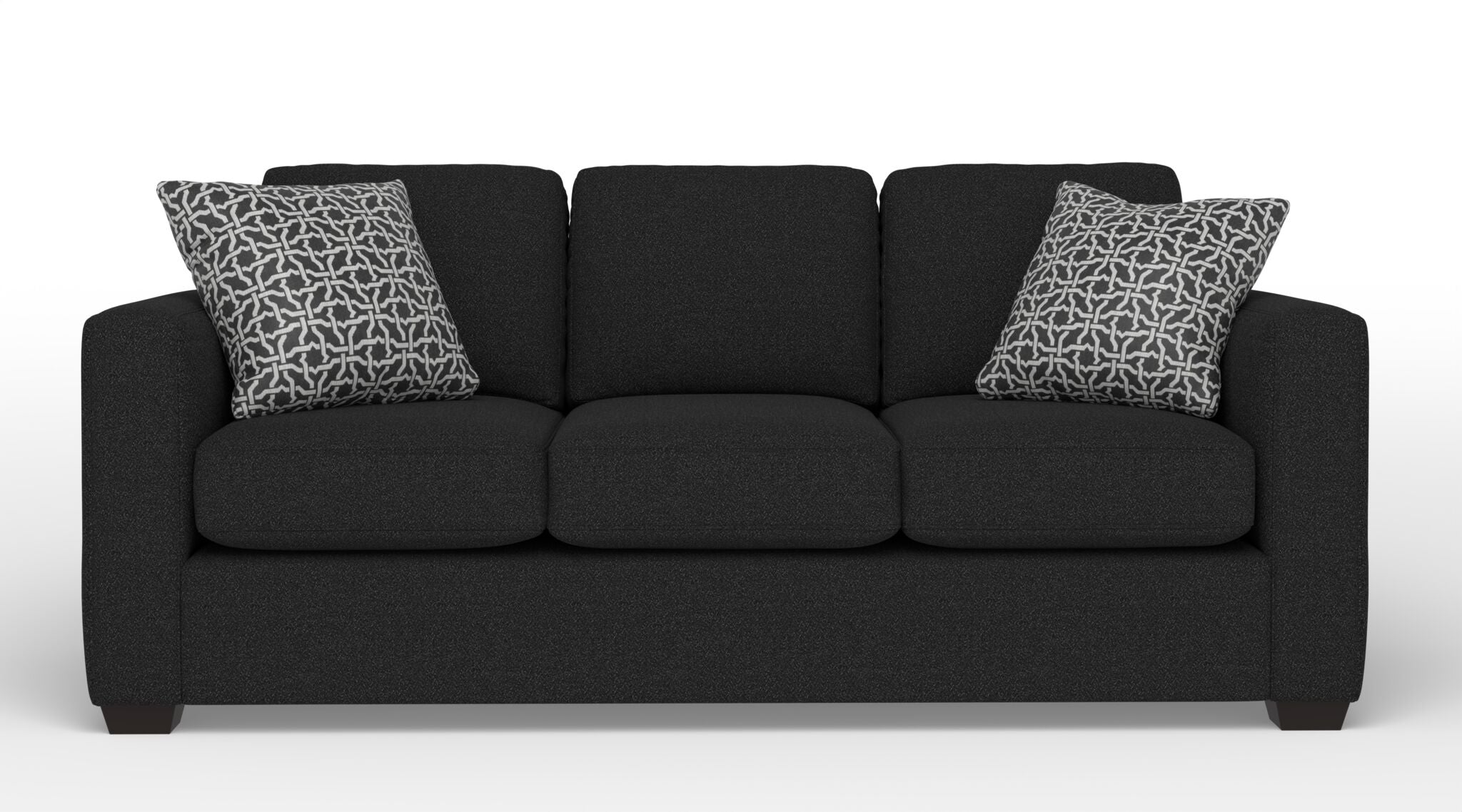 Premium Caleb Sofa in Sutton Black - Modern Comfort for Living Room, Lounge & Office Spaces