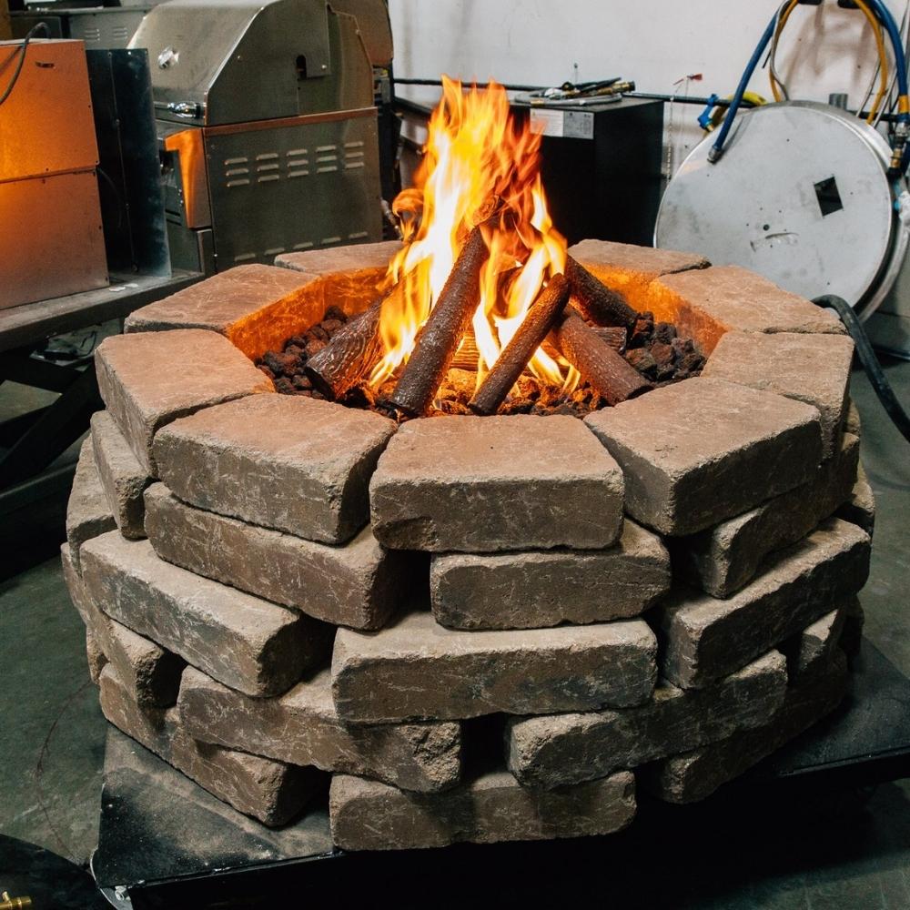 Firegear Pro Series Ironwood Steel Log Set for Gas Fire Pits - Realistic Outdoor Fireplace Decor for Patio, Backyard & Camping