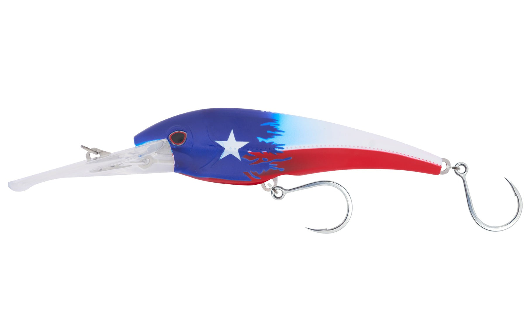 Nomad DTX Minnow 8-Inch Heavy Duty Sinking Trolling Lure - Lone Star Limited Edition Fishing Bait for Saltwater & Freshwater - Perfect for Deep Sea, Offshore, and Bass Fishing