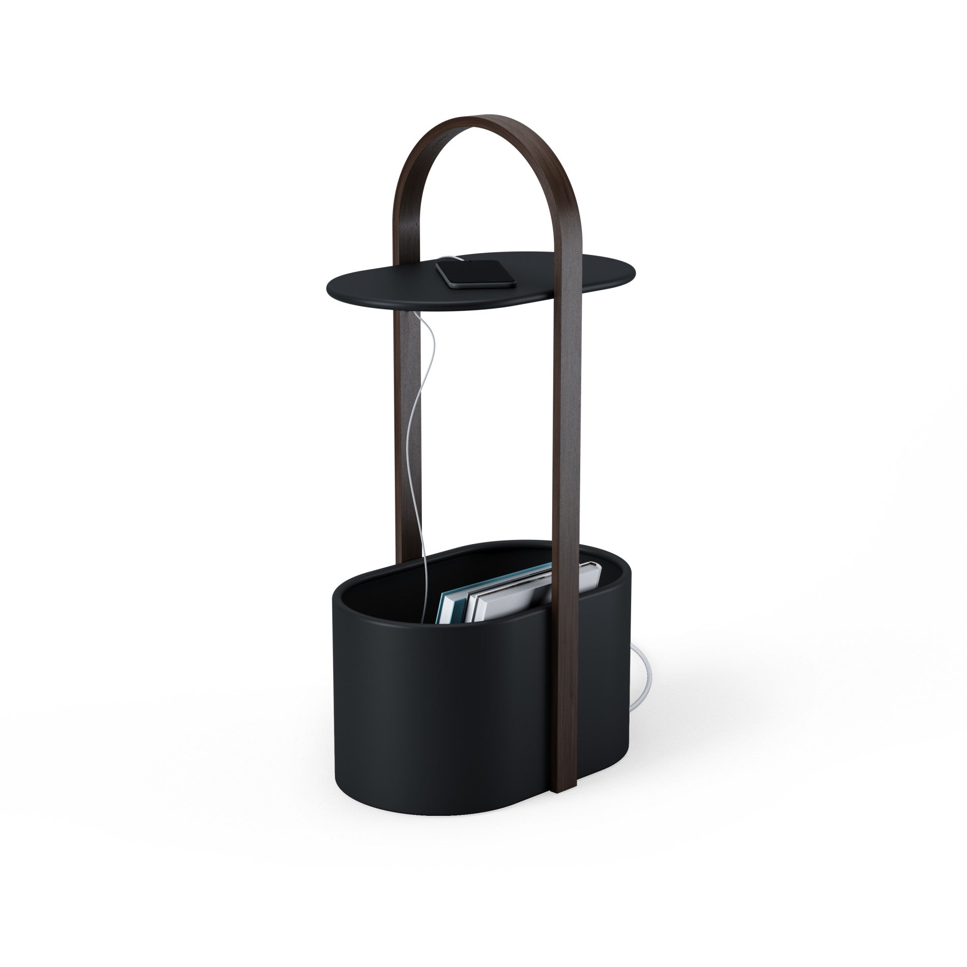 Bellwood Storage Table - Foldable Side Table with Storage Shelf, Perfect for Living Room, Bedroom, or Office Organization