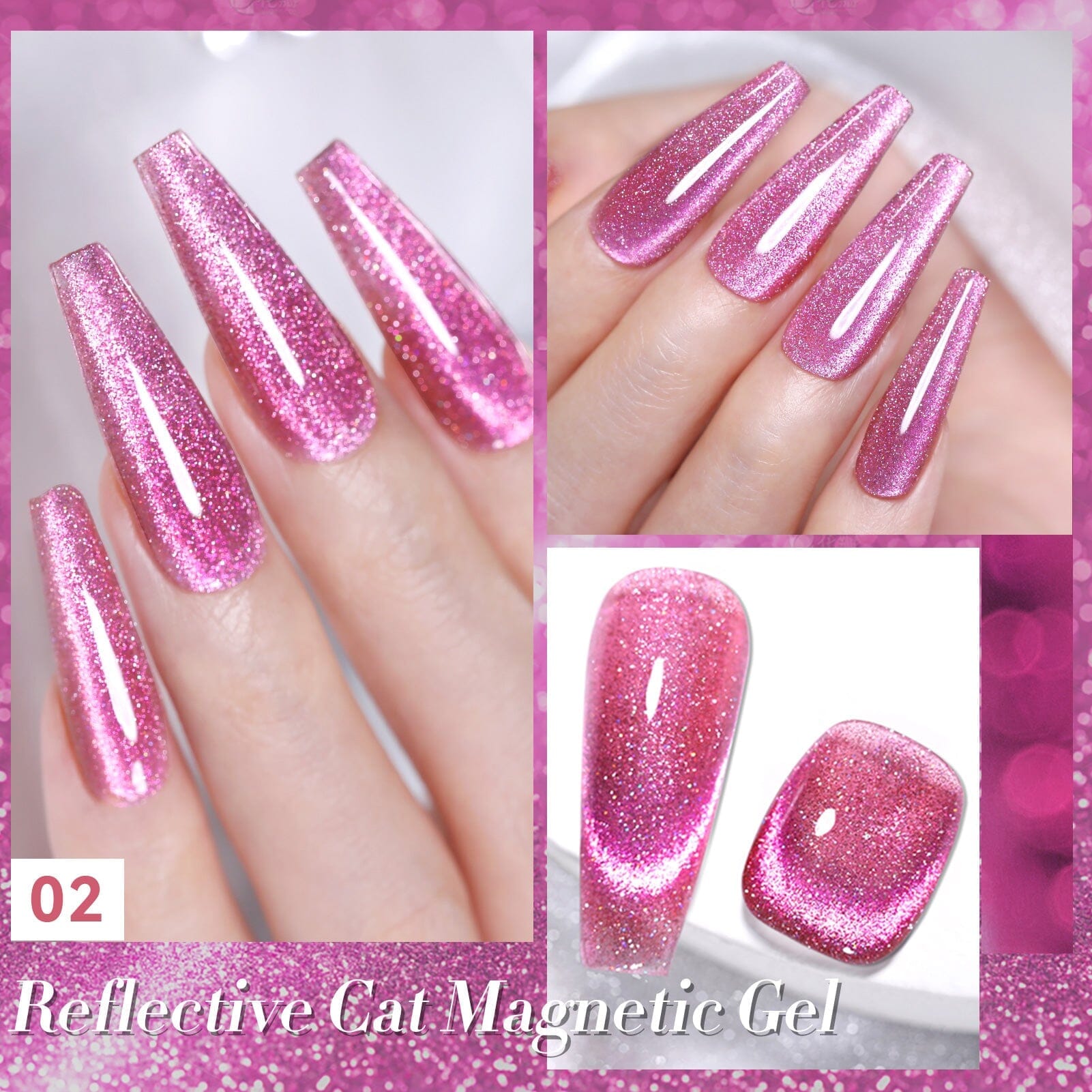 6 Colors Reflective Cat Magnetic Gel Polish Set 7ml - Long Lasting Nail Art Kit for Salon & Home Manicure, Perfect for Parties, Weddings & Special Occasions