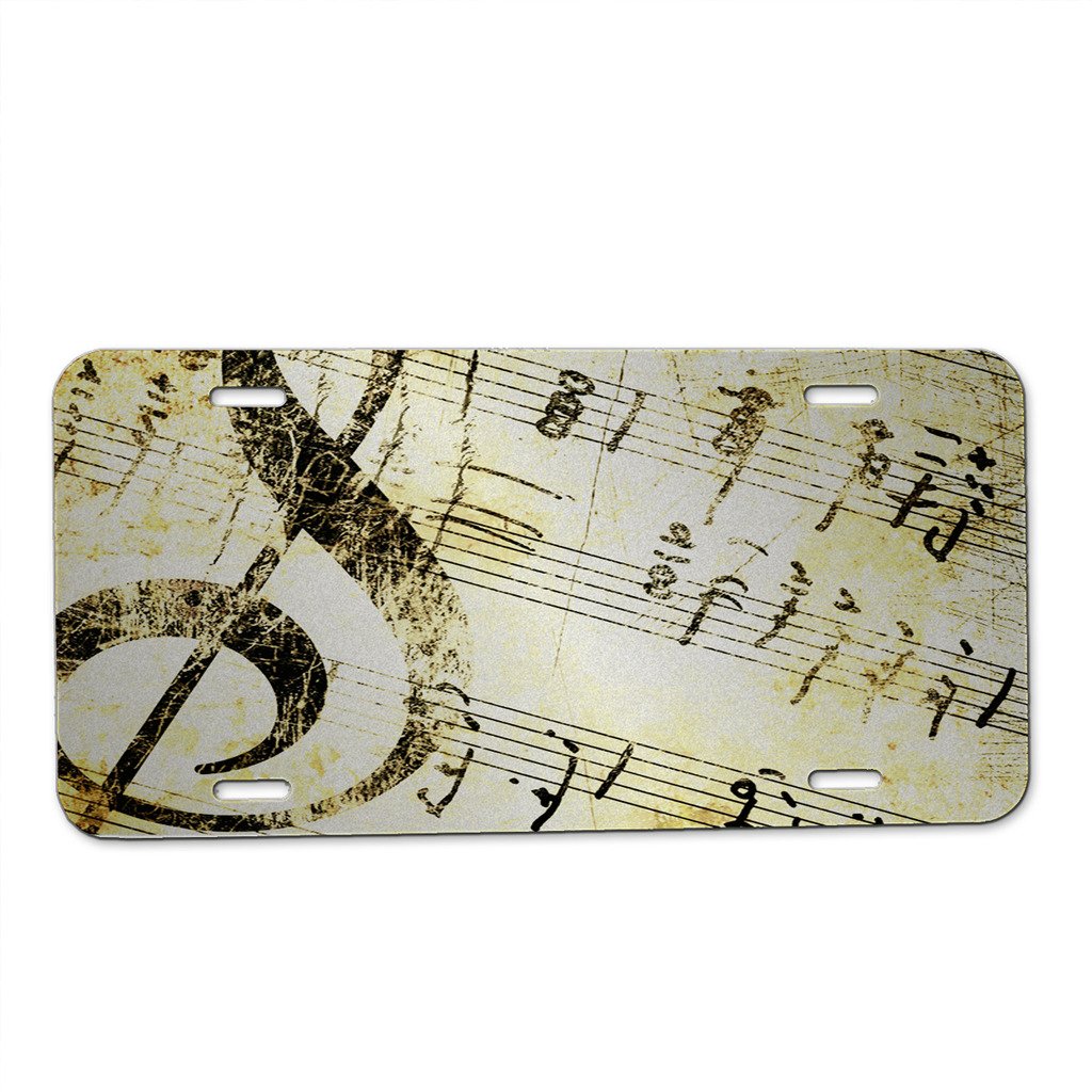 Vintage Sheet Music - Custom Car License Plate Tag - Perfect for Classic Car Shows & Music Lover Gifts