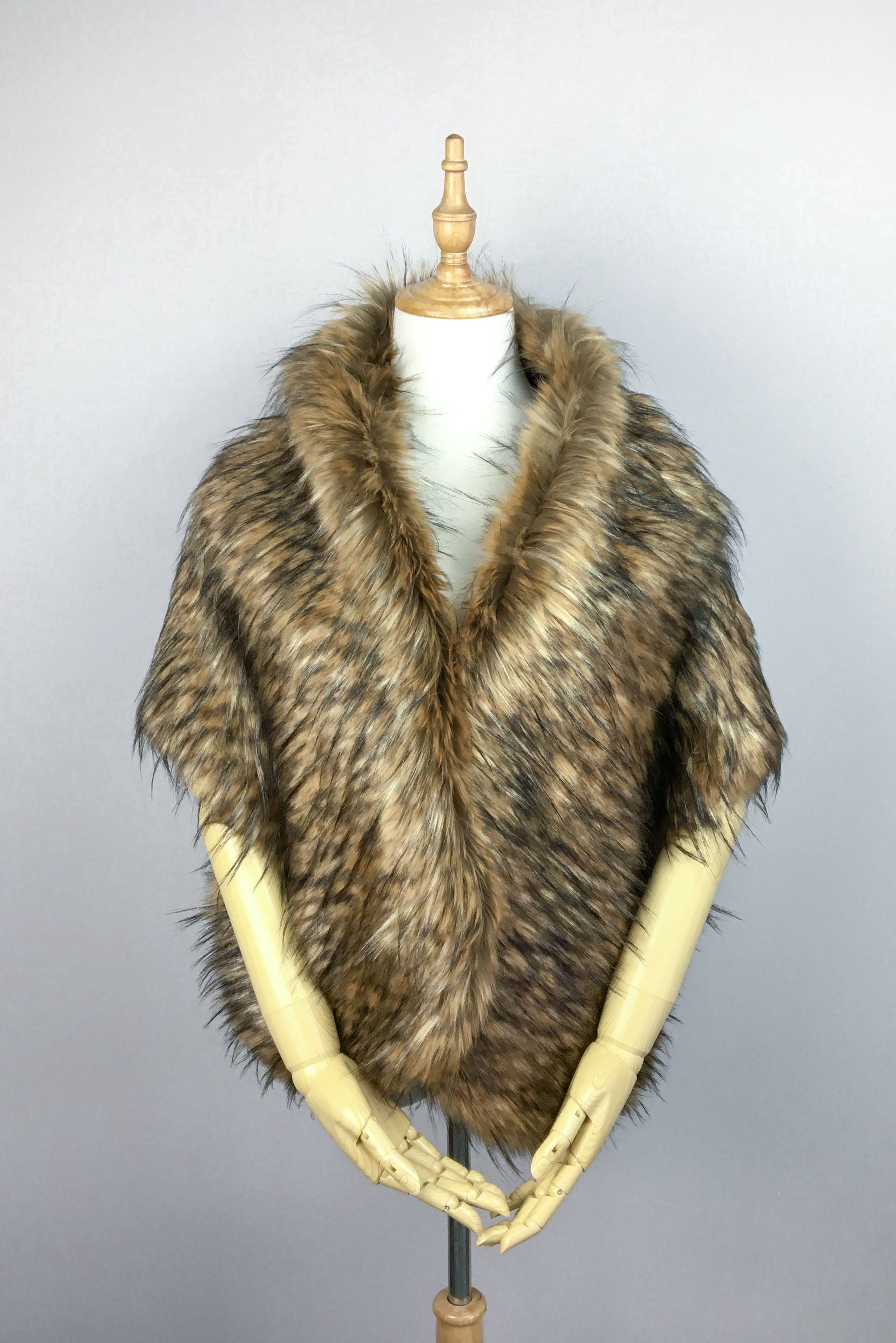 Brown Fur Shawl for Women - Soft & Warm Butterfly Brw02 Winter Wrap - Perfect for Cold Weather, Parties & Evening Outfits
