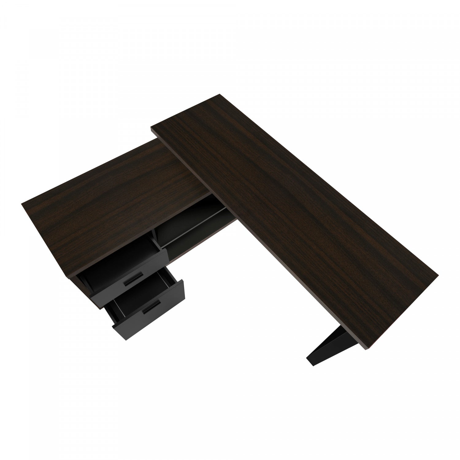 Runo Desk - Espresso Brown Home Office Desk for Small Spaces | Modern Writing & Computer Desk for Work or Study | Perfect for Apartments, Dorms & Workspaces