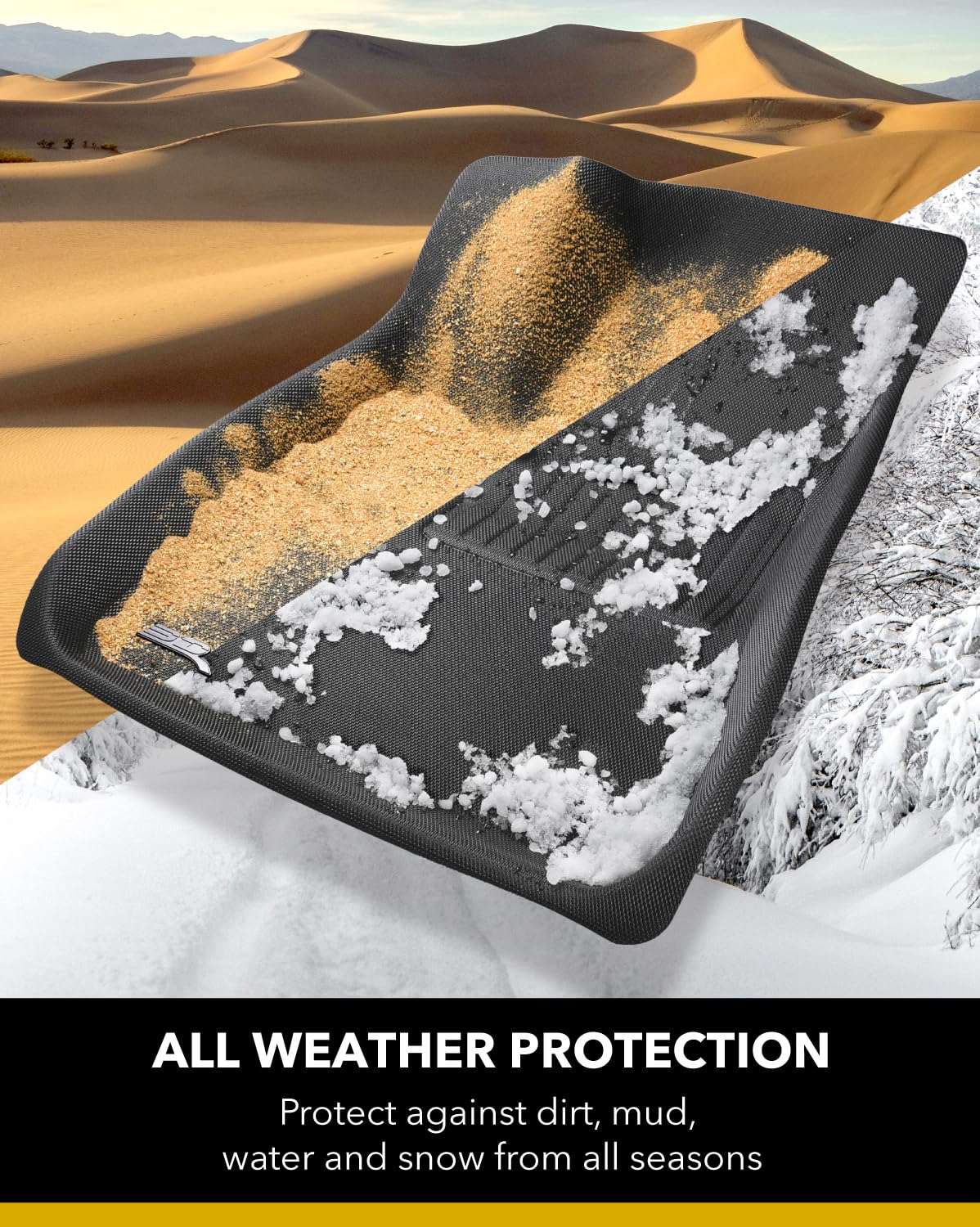 3D MAXpider Custom Fit Kagu All-Weather Floor Mats for Audi A4/A4 Allroad 2017-2025, S4 2018-2025, A5/S5 Sportback 2018-2025, RS5 Sportback 2019-2025 - Premium Black Car Floor Liners - Perfect for Daily Commute, Road Trips & All-Season Protection
