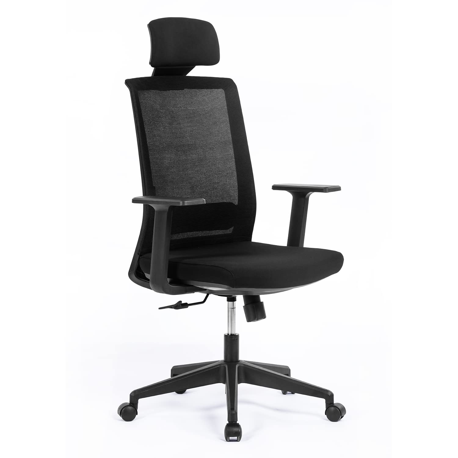 Comermax Ergonomic Mesh Office Chair with Adjustable Lumbar Support & Armrests - Mid Back Computer Desk Chair with Swivel & Rolling Wheels for Home Office, Gaming, and Workspace (Model SH-606A) - Perfect for Long Hours of Comfortable Sitting While Working or Studying