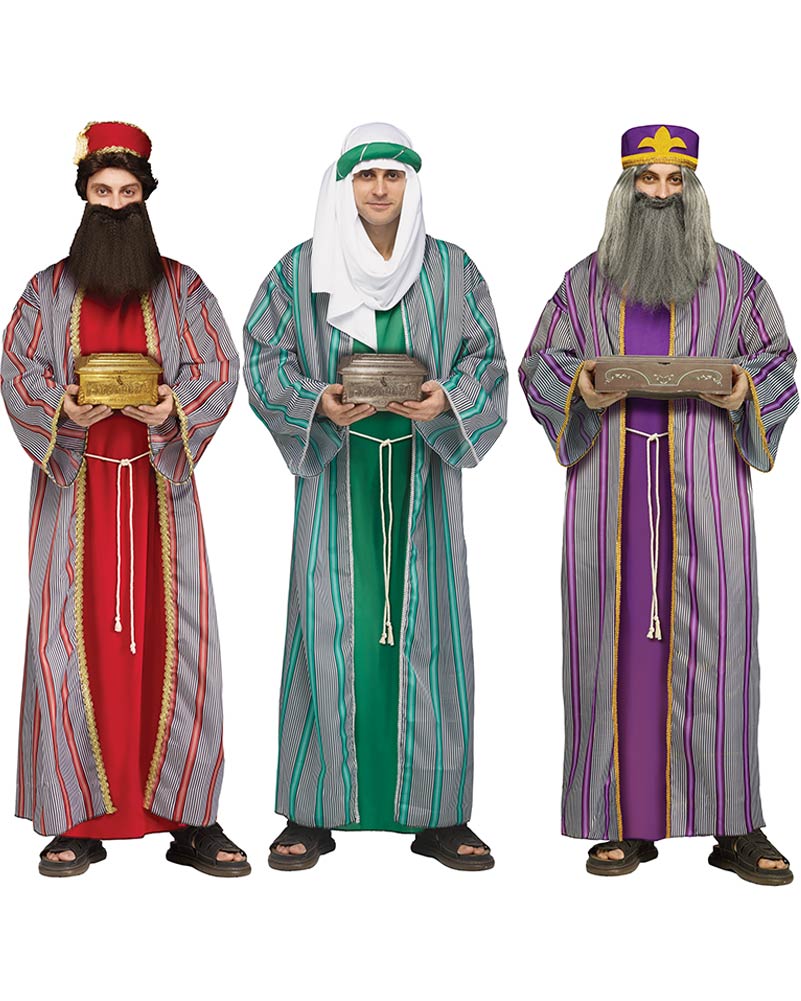 3 Wise Men Purple Adult Christmas Costume - Biblical Nativity Scene Outfit for Holiday Parties & Church Plays