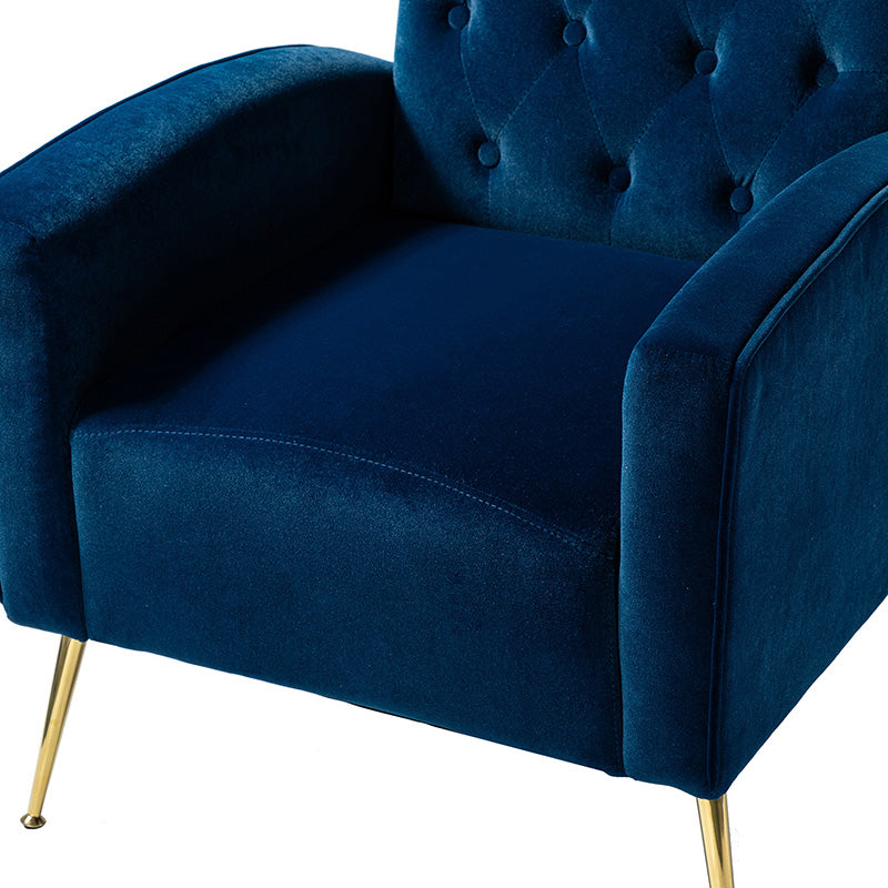 Amira Tufted Velvet Armchair - Modern Wingback Accent Chair for Living Room, Bedroom & Office - Comfortable Upholstered Lounge Chair with High Back Support
