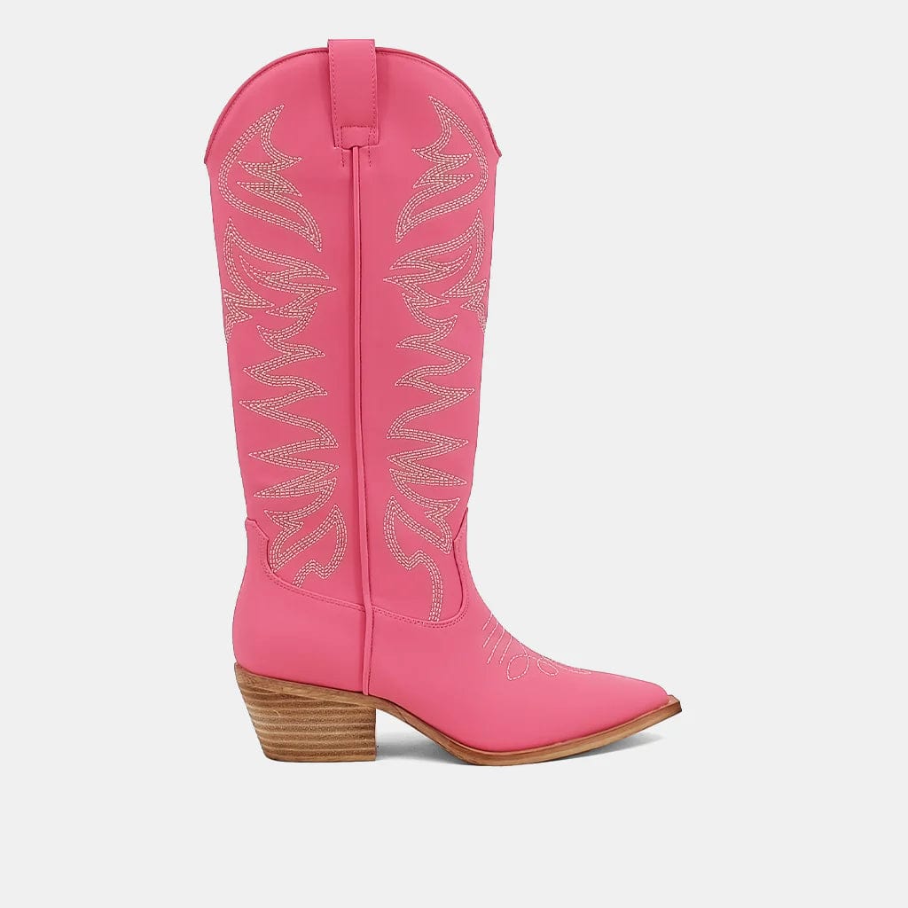 Zerena Coral Cowgirl Boots for Women - Stylish Western Ankle Boots with Comfortable Heel | Perfect for Country Music Festivals, Rodeos, and Western Fashion Outfits