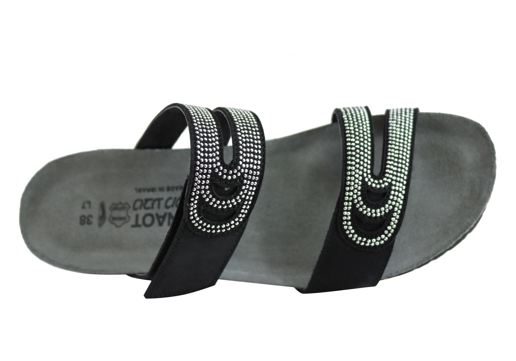 Naot Ainsley Women's Leather Comfortable Cushioned Sandals Slides - Perfect for Summer Walking, Beach Vacation & Casual Outfits