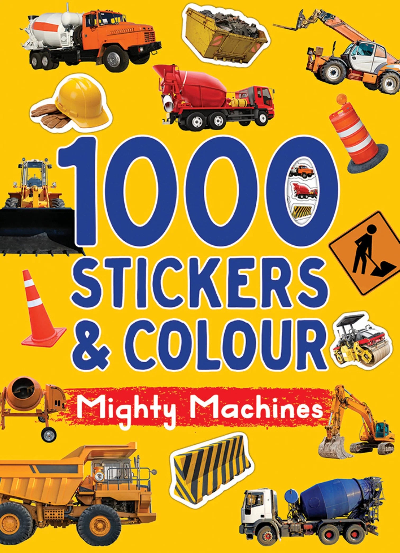 1000 Stickers & Colors Mighty Machines Activity Book for Kids - Fun Learning & Creative Play for Toddlers, Preschool & Kindergarten