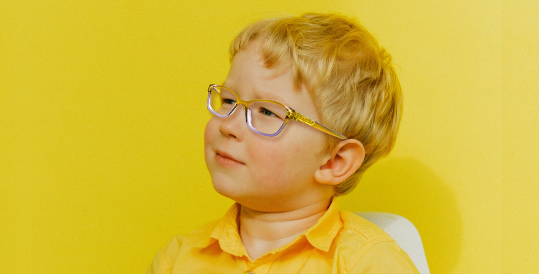 Kids Plastic Eyeglasses S2835 - Purple Frame for Children's Vision Protection & Style | Perfect for School, Reading, and Costume Play