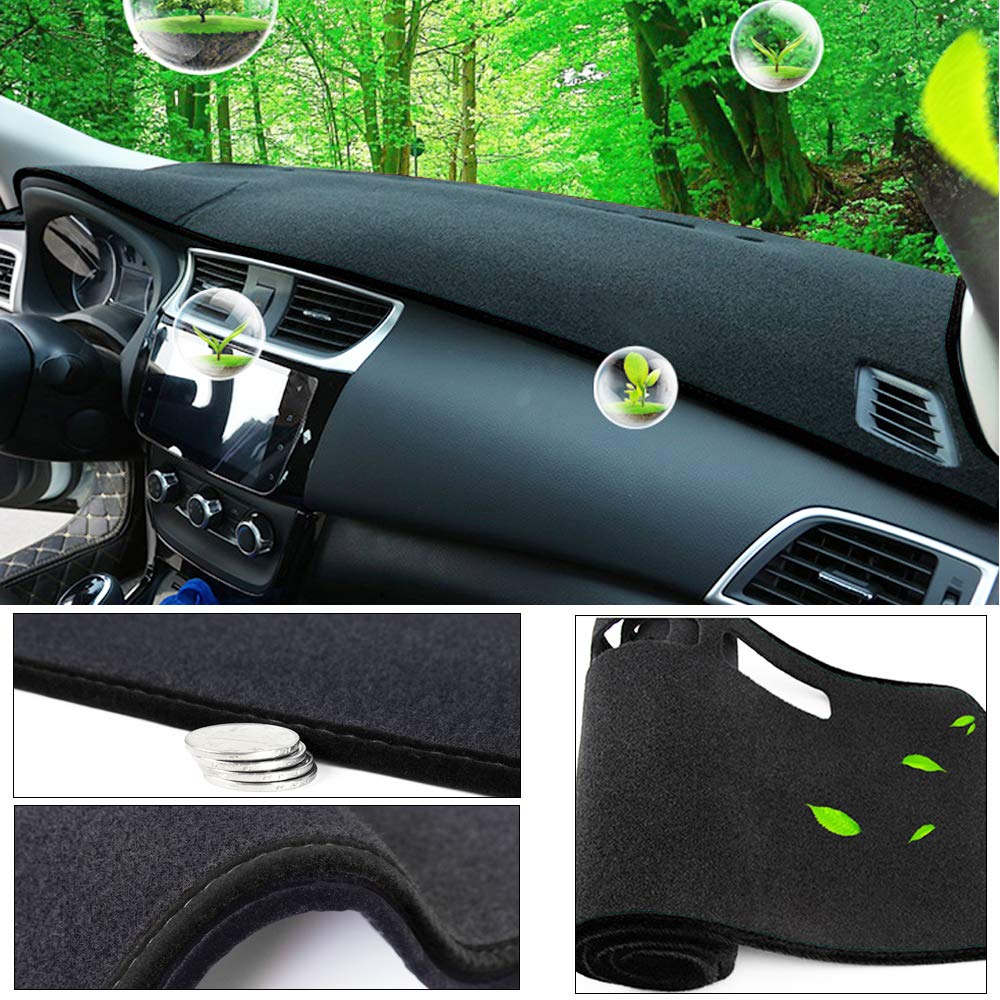 Custom Fit Carado Dashboard Cover Mat for Verano 2012-2017 - Black Sun Protection Dash Mat Carpet | UV Resistant & Anti-Slip | Perfect for Summer Heat Protection & Interior Decoration (1 Piece)