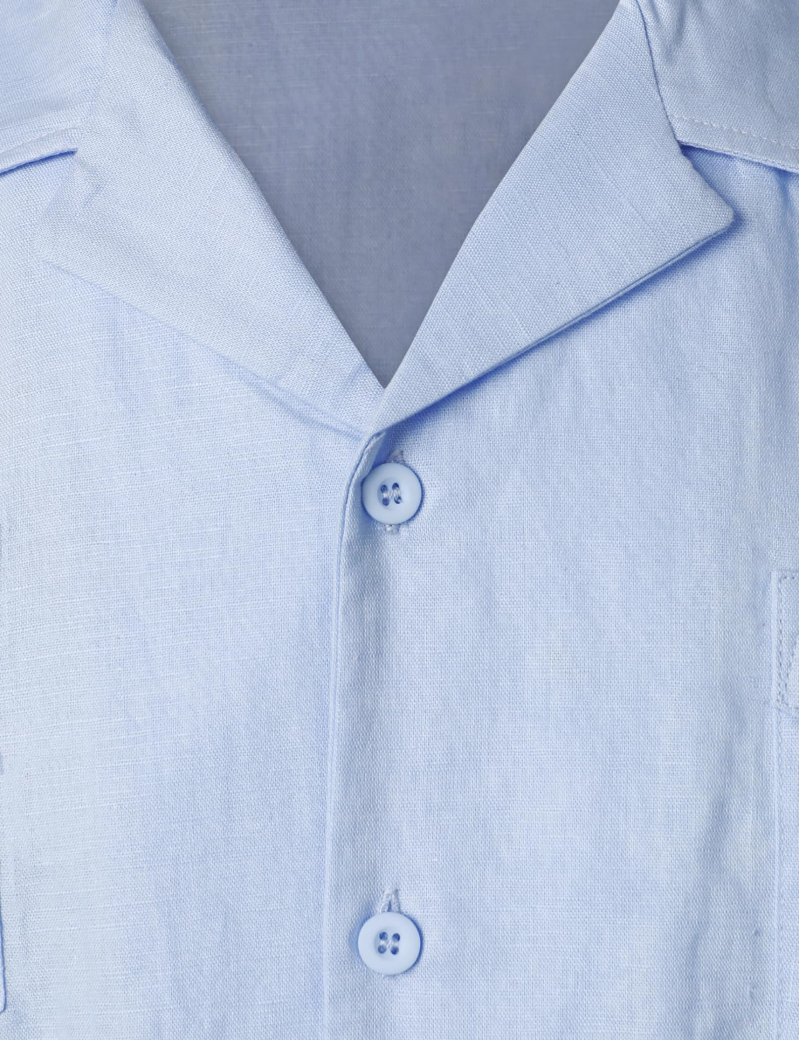 VATPAVE Men's Linen Cuban Guayabera Shirt - Casual Short Sleeve Button Down Shirt for Summer | Breathable & Lightweight | Perfect for Beach Vacations, Tropical Weddings & Casual Outings