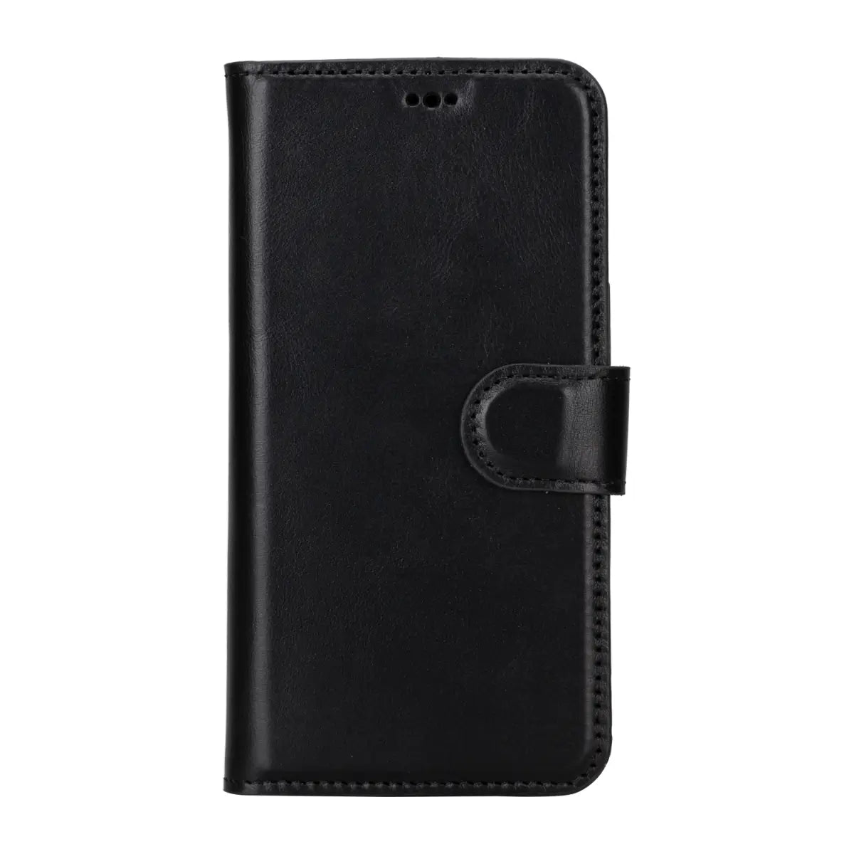 Premium Black Leather Wallet Case for iPhone 15 - Slim RFID Blocking Phone Cover with Card Slots | Perfect for Everyday Use, Travel & Business Professionals